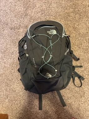 The North Face | Bags | The North Face Dark Blue Backpack With Teal Accents  | Poshmark